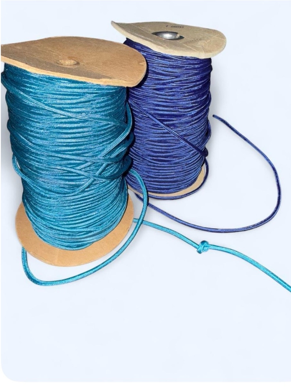 Deadstock Blue and Teal Satin Cord Spool for Knitting crochet 🧶 & Crafts